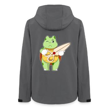 Schildkröte Friseur Schere - Frauen Recycelte Softshelljacke von Stanley/Stella - Anthrazit - Hinten - AI Model Female 172 light (172cm)