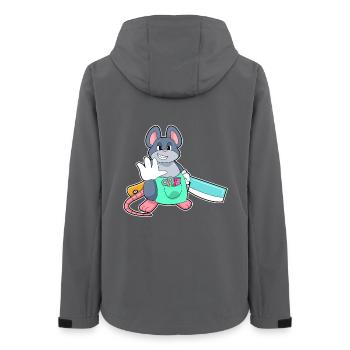 Maus Friseur Rasiermesser - Frauen Recycelte Softshelljacke von Stanley/Stella - Anthrazit - Hinten - AI Model Female 172 light (172cm)
