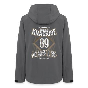 89. Geburtstag Lustig Geschenk - Frauen Recycelte Softshelljacke von Stanley/Stella - Anthrazit - Hinten - AI Model Female 172 light (172cm)