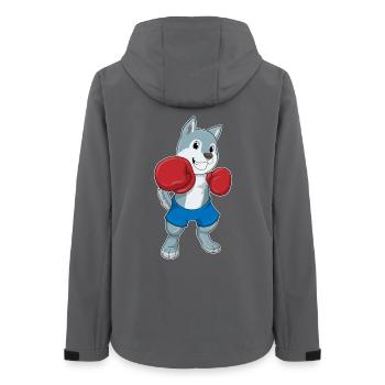 Hund Boxer Boxhandschuhe Boxen - Frauen Recycelte Softshelljacke von Stanley/Stella - Anthrazit - Hinten - AI Model Female 172 light (172cm)