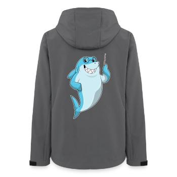 Hai Lehrer Zeigestab Schule - Frauen Recycelte Softshelljacke von Stanley/Stella - Anthrazit - Hinten - AI Model Female 172 light (172cm)