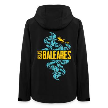 Îles Baléares Motif de vagues - Veste softshell femme recyclée Stanley/Stella - noir - Dos - AI Model Female 172 light (172cm)