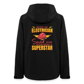 Electrical Engineer Witz - Women’s Recycled Softshell Jacket by Stanley/Stella - black - Back - AI Model Female 172 light (172cm)