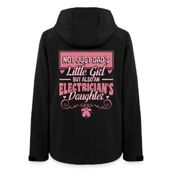 Electrician Daughter - Women’s Recycled Softshell Jacket by Stanley/Stella - black - Back - AI Model Female 172 light (172cm)