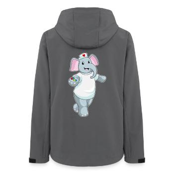 Elefant Krankenschwester Medizin - Frauen Recycelte Softshelljacke von Stanley/Stella - Anthrazit - Hinten - AI Model Female 172 light (172cm)