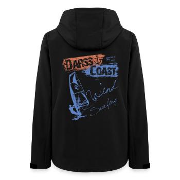 DarssCoast WINDSURFING - SURFER WINDSURFER - Frauen Recycelte Softshelljacke von Stanley/Stella - Schwarz - Hinten - AI Model Female 172 light (172cm)
