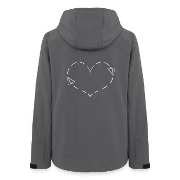 Avion Avion Coeur Amour Vacances Pilote - Veste softshell femme recyclée Stanley/Stella - charbon - Dos - AI Model Female 172 light (172cm)