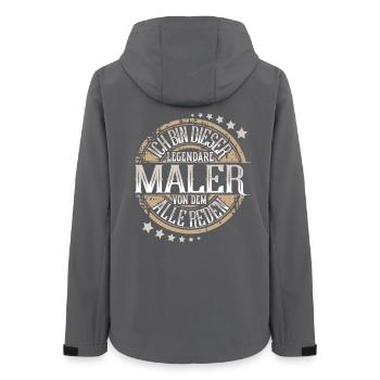 Maler - Frauen Recycelte Softshelljacke von Stanley/Stella - Anthrazit - Hinten - AI Model Female 172 light (172cm)