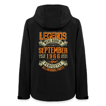 1966 Septembre Légende d’anniversaire - Veste softshell femme recyclée Stanley/Stella - noir - Dos - AI Model Female 172 light (172cm)