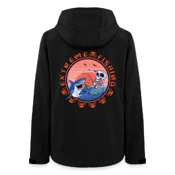 Pêche au requin extrême - Veste softshell femme recyclée Stanley/Stella - noir - Dos - AI Model Female 172 light (172cm)