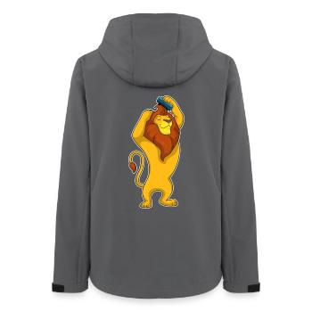 Löwe Friseur Kamm - Frauen Recycelte Softshelljacke von Stanley/Stella - Anthrazit - Hinten - AI Model Female 172 light (172cm)