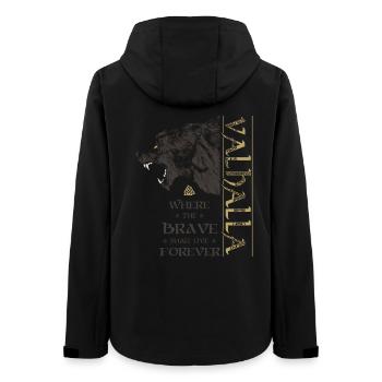 Valhalla Viking Bear Grizzly Bear Wotan Knots - Women’s Recycled Softshell Jacket by Stanley/Stella - black - Back - AI Model Female 172 light (172cm)