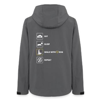 Walking my dog - Gassi - Women’s Recycled Softshell Jacket by Stanley/Stella - anthracite - Back - AI Model Female 172 light (172cm)