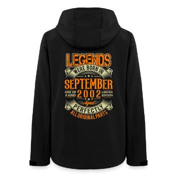 2002 September Birthday Legend - Women’s Recycled Softshell Jacket by Stanley/Stella - black - Back - AI Model Female 172 light (172cm)
