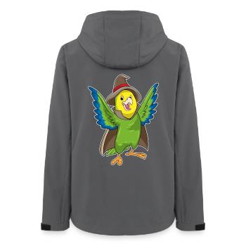 Papagei Zauberer Hut - Frauen Recycelte Softshelljacke von Stanley/Stella - Anthrazit - Hinten - AI Model Female 172 light (172cm)