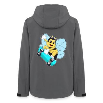 Biene Skater Skateboard - Frauen Recycelte Softshelljacke von Stanley/Stella - Anthrazit - Hinten - AI Model Female 172 light (172cm)