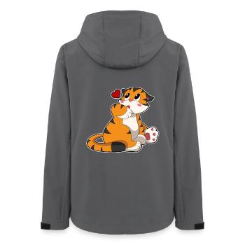Tiger Herz - Frauen Recycelte Softshelljacke von Stanley/Stella - Anthrazit - Hinten - AI Model Female 172 light (172cm)