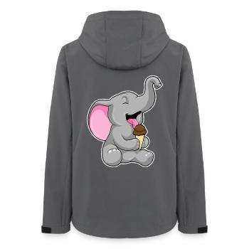 Elefant Waffeleis - Frauen Recycelte Softshelljacke von Stanley/Stella - Anthrazit - Hinten - AI Model Female 172 light (172cm)