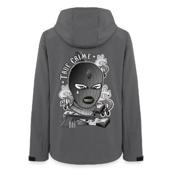 True crime - Women’s Recycled Softshell Jacket by Stanley/Stella - anthracite - Back - AI Model Female 172 light (172cm)