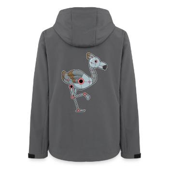 Flamingo Roboter - Frauen Recycelte Softshelljacke von Stanley/Stella - Anthrazit - Hinten - AI Model Female 172 light (172cm)
