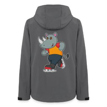 Nashorn Eislaufen Schlittschuhe - Frauen Recycelte Softshelljacke von Stanley/Stella - Anthrazit - Hinten - AI Model Female 172 light (172cm)
