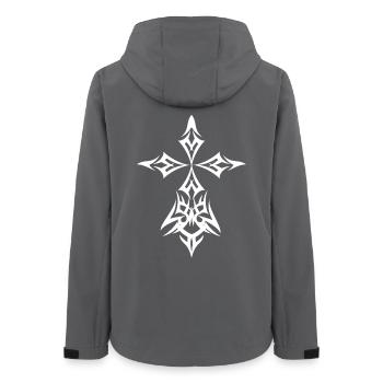 Hermine Celte Tribale Cadeau Pour Breton Celte - Veste softshell femme recyclée Stanley/Stella - charbon - Dos - AI Model Female 172 light (172cm)