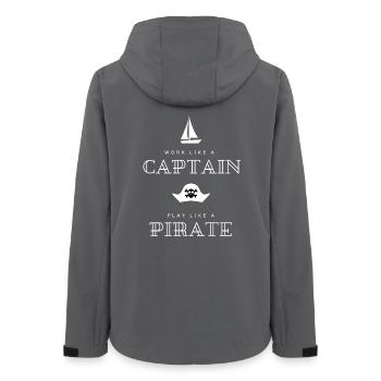 Work like a Captain play like a Pirate - Sailing T - Frauen Recycelte Softshelljacke von Stanley/Stella - Anthrazit - Hinten - AI Model Female 172 light (172cm)