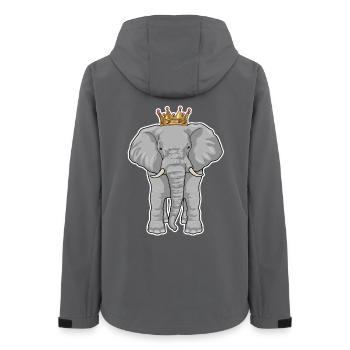 Elefant Krone - Frauen Recycelte Softshelljacke von Stanley/Stella - Anthrazit - Hinten - AI Model Female 172 light (172cm)