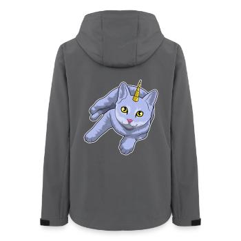 Licorne de chat - Veste softshell femme recyclée Stanley/Stella - charbon - Dos - AI Model Female 172 light (172cm)