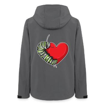 Raupe Herz - Frauen Recycelte Softshelljacke von Stanley/Stella - Anthrazit - Hinten - AI Model Female 172 light (172cm)