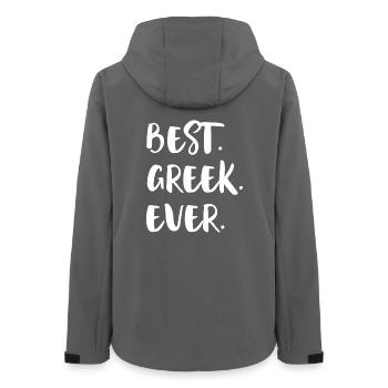 Best Greek Ever Beste Griechin Aller Zeiten - Frauen Recycelte Softshelljacke von Stanley/Stella - Anthrazit - Hinten - AI Model Female 172 light (172cm)