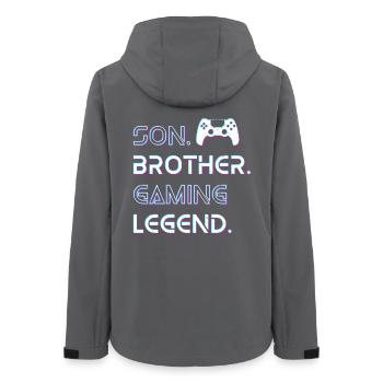 Son Brother Gaming Legend Young Gamer Gift - Women’s Recycled Softshell Jacket by Stanley/Stella - anthracite - Back - AI Model Female 172 light (172cm)