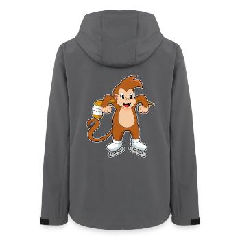 Affe Eishockey Eishockeyschläger - Frauen Recycelte Softshelljacke von Stanley/Stella - Anthrazit - Hinten - AI Model Female 172 light (172cm)