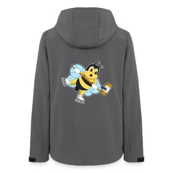 Bee Ice Hockey Sticks - Women’s Recycled Softshell Jacket by Stanley/Stella - anthracite - Back - AI Model Female 172 light (172cm)