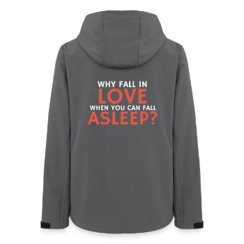 Funny relationship quote fall asleep - Women’s Recycled Softshell Jacket by Stanley/Stella - anthracite - Back - AI Model Female 172 light (172cm)