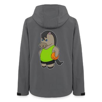 Joueur de basket-ball de cheval - Veste softshell femme recyclée Stanley/Stella - charbon - Dos - AI Model Female 172 light (172cm)