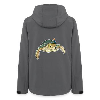 Plongée en snorkeling pour plongeurs de tortue - Veste softshell femme recyclée Stanley/Stella - charbon - Dos - AI Model Female 172 light (172cm)