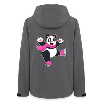 Panda patins à glace - Veste softshell femme recyclée Stanley/Stella - charbon - Dos - AI Model Female 172 light (172cm)