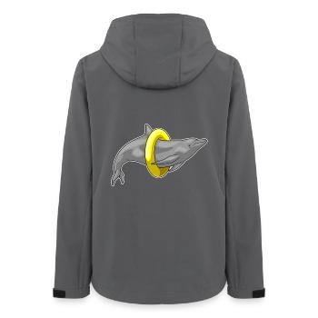 Bouée de sauvetage de nage avec les dauphins - Veste softshell femme recyclée Stanley/Stella - charbon - Dos - AI Model Female 172 light (172cm)