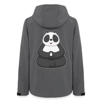 Panda Yoga Fitness Meditation - Frauen Recycelte Softshelljacke von Stanley/Stella - Anthrazit - Hinten - AI Model Female 172 light (172cm)