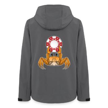 Jetons de poker Crab Poker - Veste softshell femme recyclée Stanley/Stella - charbon - Dos - AI Model Female 172 light (172cm)