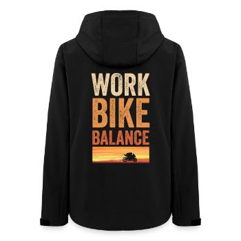 Motorcycle Sport Bike for motorcyclists - Women’s Recycled Softshell Jacket by Stanley/Stella - black - Back - AI Model Female 172 light (172cm)