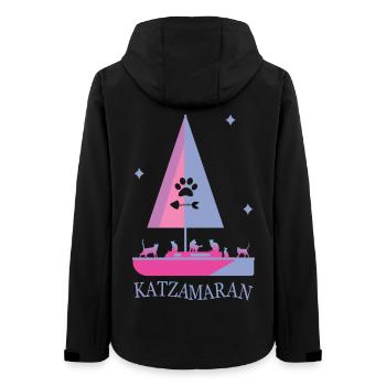 Katzamaran Boot - Frauen Recycelte Softshelljacke von Stanley/Stella - Schwarz - Hinten - AI Model Female 172 light (172cm)