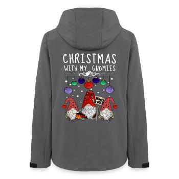 Merry Christmas Gnome Family - Women’s Recycled Softshell Jacket by Stanley/Stella - anthracite - Back - AI Model Female 172 light (172cm)