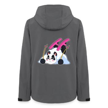 Panda Skier Ski - Veste softshell femme recyclée Stanley/Stella - charbon - Dos - AI Model Female 172 light (172cm)