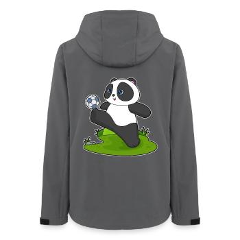Panda Football Player Football - Veste softshell femme recyclée Stanley/Stella - charbon - Dos - AI Model Female 172 light (172cm)