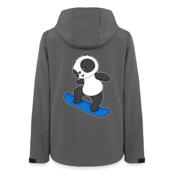 Panda Snowboarder Snowboard - Veste softshell femme recyclée Stanley/Stella - charbon - Dos - AI Model Female 172 light (172cm)