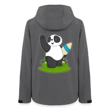 Été de planche de surf panda - Veste softshell femme recyclée Stanley/Stella - charbon - Dos - AI Model Female 172 light (172cm)