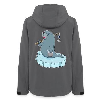 Pêche à la canne à pêche pour les pêcheurs de phoques - Veste softshell femme recyclée Stanley/Stella - charbon - Dos - AI Model Female 172 light (172cm)