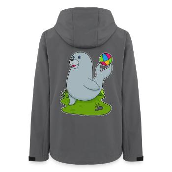 Été, natation et water-polo chez les phoques - Veste softshell femme recyclée Stanley/Stella - charbon - Dos - AI Model Female 172 light (172cm)